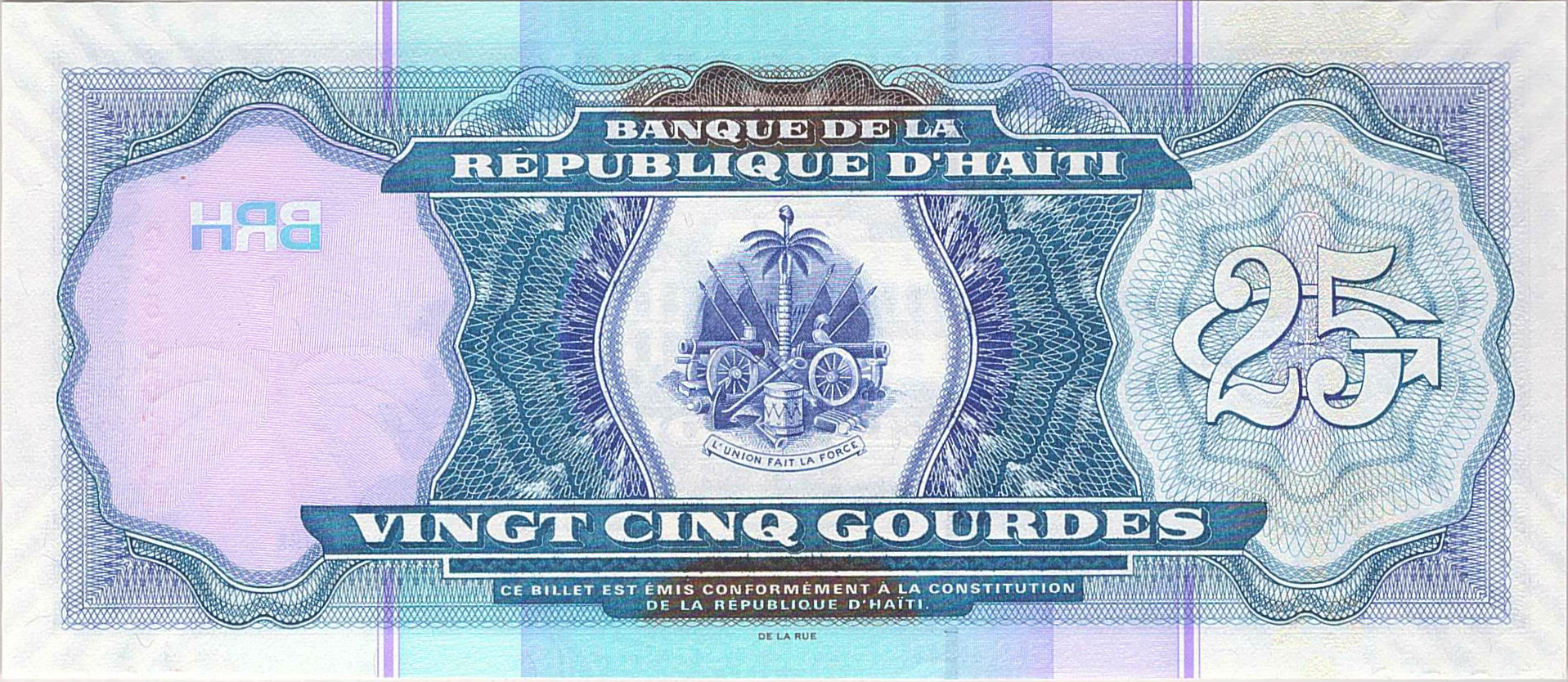Haiti 25 2014 UNC Front P-266/e